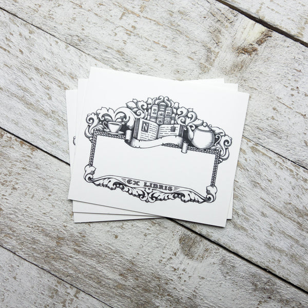Vintage Bookplate for Tea Lovers NovelTeas