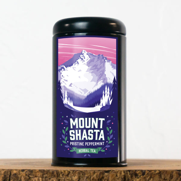 mount shasta pristine peppermint tea tin