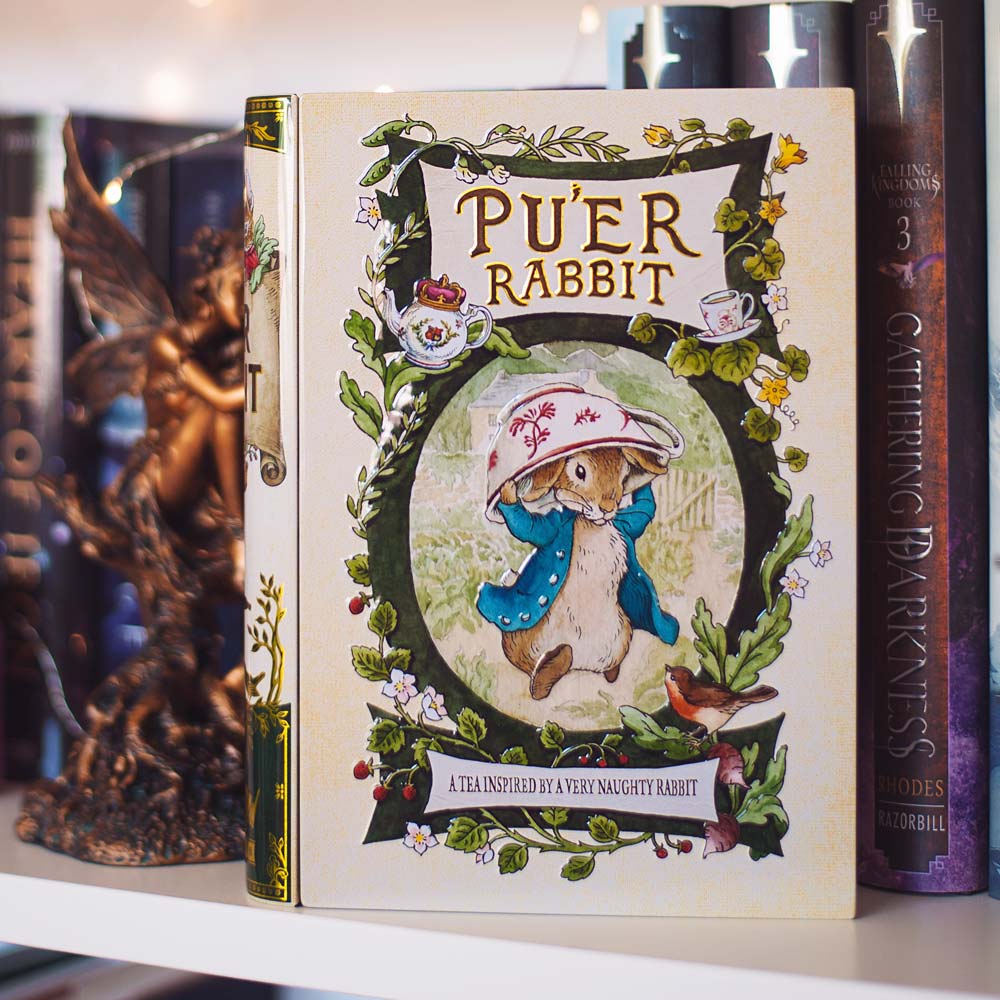 Puer Rabbit Front Cover on Shelf